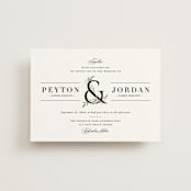 "Adorned Ampersand" - Wedding Invitations in Cotton by Jennifer Postorino - Front