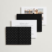 "Adorned Ampersand" - Wedding Invitations in Cotton by Jennifer Postorino - Back of Card Options