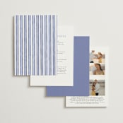 "Daisy Toile" - Wedding Invitations in Blue Willow by Susan Zinader - Back of Card Options