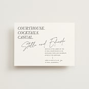 "Courthouse" - Wedding Invitations in Midnight by Susan Brown - Front