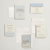 "stripes" - Wedding Invitations in Wave by Kelly Watkins - Invitation Suite