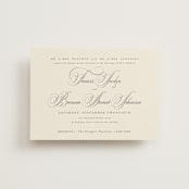"Wonderful Tonight" - Wedding Invitations in Oreo Creme by Design Lotus - Front