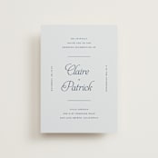 "Modernne" - Wedding Invitations in Powder by Carolyn MacLaren - Front