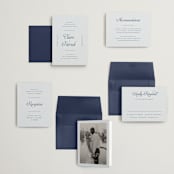 "Modernne" - Wedding Invitations in Powder by Carolyn MacLaren - Invitation Suite