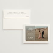 "Overlay" - Wedding Invitations in Dove by Meggy Masters - Invitation with Envelope