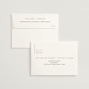 "Left Stack" - Wedding Invitations in Vanilla by Alethea and Ruth - FREE Recipient Addressing