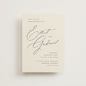 "Scripted Names" - Wedding Invitations in Ecru by Hooray Creative - Front