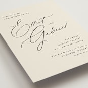 "Scripted Names" - Wedding Invitations in Ecru by Hooray Creative - Detail