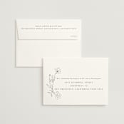 "Floral Stamp" - Wedding Invitations in Ivory by Baumbirdy - FREE Recipient Addressing