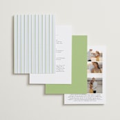 "Vintage Whimsy" - Wedding Invitations in Bluebell by Corinne Malesic - Back of Card Options