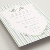 "Vintage Whimsy" - Wedding Invitations in Bluebell by Corinne Malesic - Detail