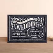 "Alabaster Florals" - Wedding Invitations in Slate by Jennifer Wick - Front