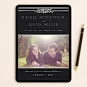 "Alabaster Florals" - Wedding Invitations in Slate by Jennifer Wick - FREE Wedding Website
