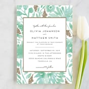 "Watercolor Delight" - Wedding Invitations in Aqua by Petra Kern - Front