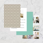 "Watercolor Delight" - Wedding Invitations in Aqua by Petra Kern - Back of Card Options
