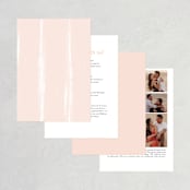 "Single Swath" - Wedding Invitations in Blush by Angela Marzuki - Back of Card Options