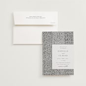 "Elegant Ethno" - Wedding Invitations in Noir by FRANI - Invitation with Envelope