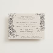 "etched floral" - Wedding Invitations in Stone by Phrosné Barwood - Front