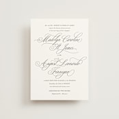 "When I Fall In Love" - Wedding Invitations in Snow Bright by Design Lotus - Front