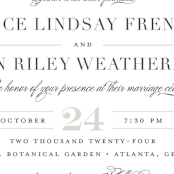 "Classical" - Wedding Invitations in Taupe by Jessica Williams - Detail