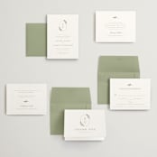 "Soft Sprigs" - Wedding Invitations in Champagne by Jennifer Postorino - Invitation Suite