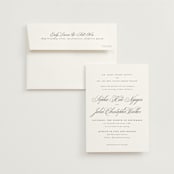 "From This Moment On" - Wedding Invitations in Classique by Design Lotus - Invitation with Envelope