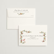 "Tropical Crest" - Wedding Invitations in Papaya by Susan Moyal - FREE Recipient Addressing