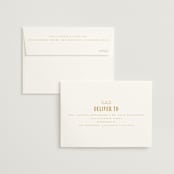 "Vintage Label" - Wedding Invitations in Butter by Nazia Hyder - FREE Recipient Addressing