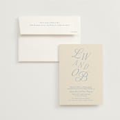 "Luxe" - Wedding Invitations in Ocean by Baumbirdy - Invitation with Envelope