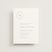 "Leighton" - Wedding Invitations in Lakeshore Blue by Jennifer Postorino - Front
