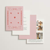 "The Bird Song" - Wedding Invitations in Peach by Helena Vitto - Back of Card Options