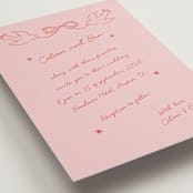 "The Bird Song" - Wedding Invitations in Peach by Helena Vitto - Detail