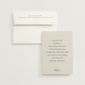 "monogram edit" - Wedding Invitations in Sandstone by Sara Hicks Malone - Invitation with Envelope