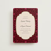 "Victorian Chic" - Wedding Invitations in Garnet by Morgan Kendall - Front