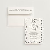 "quirky fun" - Wedding Invitations in Tuxedo by Cass Loh - Invitation with Envelope