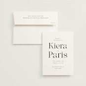"Embellished Note" - Wedding Invitations in Tuxedo by tuldok - Invitation with Envelope