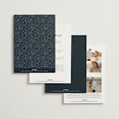 "Magnolias" - Wedding Invitations in Sky by Sabrin Deirani - Back of Card Options