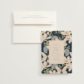 "Magnolias" - Wedding Invitations in Sky by Sabrin Deirani - Invitation with Envelope