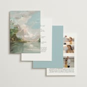 "Reflections" - Wedding Invitations in Lake by Lindsay Megahed - Back of Card Options