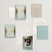 "Reflections" - Wedding Invitations in Lake by Lindsay Megahed - Invitation Suite