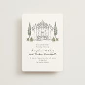 "Hand illustrated Garden Gate" - Wedding Invitations in Forest by Jackie Crawford - Front