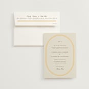 "Bocce" - Wedding Invitations in Melon by Megan Davis - Invitation with Envelope