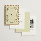 "Love Rests in a Garden" - Wedding Invitations in Oat by Helena Vitto - Back of Card Options