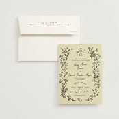 "Love Rests in a Garden" - Wedding Invitations in Oat by Helena Vitto - Invitation with Envelope