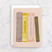 "Line the Shelves" - Single Greeting Cards in Blush by Shiny Penny Studio - Front