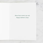 "Love You Mom" - Single Greeting Cards in Mint by Gia Graham - Interior