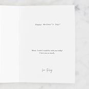 "Mom, my piece of art" - Single Greeting Cards in Multi by Pati Cascino - Customizable Interior Example