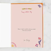 "The Greatest Book of History About Mom" - Single Greeting Cards in Peach by Kartika Paramita - Customizable Interior Example