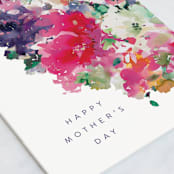 "floral" - Single Greeting Cards in Rose by Lori Wemple - Close-Up