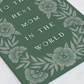 "Bold Floral Mom" - Single Greeting Cards in Emerald by Katharine Watson - Close-Up